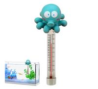 Temperature Gauge, Floating Pool Thermometer, Cartoon Animal Design, Rope Attachment Included, Spa and Pool Water Use, 8x5.5x21cm/3.15x2.17x8.27 Inches, Red Blue, 1 Piece, 50g