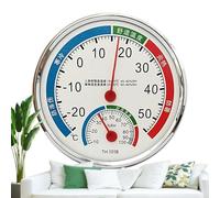 Temperature Humidity Monitor, Analog Thermometer Hygrometer, 5.12 Inches Monitor Indoor Climate Condizioni, Batteria Free Gauge for Storage, Basement, Bathroom, Kitchen, Greenhouse, Plant Room