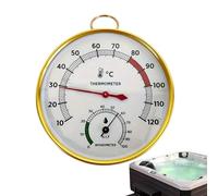 Temperature Humidity Monitor Sauna | Hydrothermograph Portable Thermometer Meter For Heat And Steam | For Indoor Sauna Home Bathroom Shower Swimming Pool Spa Steam Room Accurate Wall Mount Tool Wellne