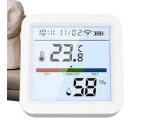 Temperature Humidity Monitor, Smart Wireless Digital Hygrometer, 2.2x2.2x0.91 Inches Remote Climate Monitoring, High Accuracy Air Quality Detector for Weather Tracking, Scientific