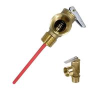 Temperature Pressure Relief Valve 210°F 150 PSI - Boiler Temperature Relief Valve,Plumbing Fitting With Extended Probe For Boilers Heating Systems Thermal Storage Tanks Plumbers Contractors