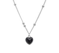 Temperature-Sensitive Love Necklace - Color Changing Heart Pendant | | 10 g Lightweight Design, Heat Reactive Heart Pendant, Color Changing Effect, Simple Sweet Style, For Women, Students and Gift