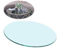 Tempered Glass Dining Table, Round Glass Top, Trasparente Glass Dining Table for Home, Disponibile in 35 cm, 55 cm, 68 cm, 80 cm, 100 cm, design moderno
