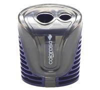 Temperino a 2 fori con serbatoio Colorosa - temperino per matite manuale - 6 colori (Blu)