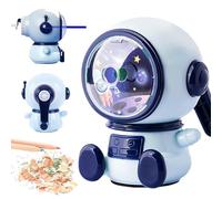 Temperino automatico, Temperamatite Astronauta, Temperamatite con manovella e contenitore, Temperamatite Manuale, Temperamatite Regolabile per Ufficio e Aula dei Bambini (Tre Livelli Regolabili)