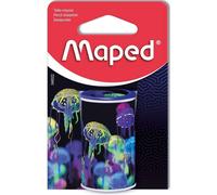 Maped - Temperamatite lattina - 1 foro - Con serbatoio - Decorazione Deepsea Paradise - Confezione riciclabile