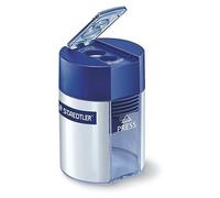 Temperino Temperamatite 2 FORI Metallo con Contenitore Conf. da 10 PZ
