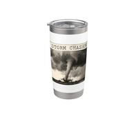 Tempesta che insegue la meteorologia Tornado Chaser Meteorologo Bicchiere termico in acciaio inox doppia parete