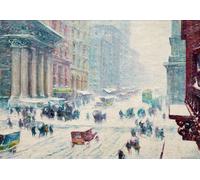 Tempesta di neve nella città Wall Art - Poster invernale urbano -...