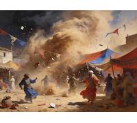 Tempesta di sabbia Puzzle 700 Pezzi per Adulti e Ragazzi, Puzzles Classico, Puzzle Adulti 700 pezzi Folla del merGattoo, Decor Casa, Regalo Creativa e Divertente, Intrattenimento Antistress 52x38cm