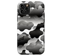 Tempesta Nuvola Camo Monocromatico Astratto Mood Artwork Design Custodia per iPhone 11 Pro
