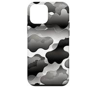 Tempesta Nuvola Camo Monocromatico Astratto Mood Artwork Design Custodia per iPhone 12 mini