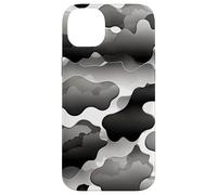 Tempesta Nuvola Camo Monocromatico Astratto Mood Artwork Design Custodia per iPhone 14 Plus