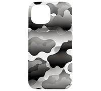 Tempesta Nuvola Camo Monocromatico Astratto Mood Artwork Design Custodia per iPhone 15
