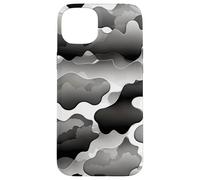 Tempesta Nuvola Camo Monocromatico Astratto Mood Artwork Design Custodia per iPhone 15 Plus