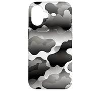 Tempesta Nuvola Camo Monocromatico Astratto Mood Artwork Design Custodia per iPhone 16