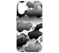 Tempesta Nuvola Camo Monocromatico Astratto Mood Artwork Design Custodia per iPhone 16 Plus
