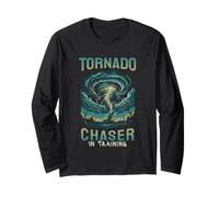 Tempesta Tornado Twister uragano Meteo Tornado Chaser Maglia a Manica