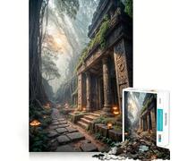 Tempio antico nella foresta nebbiosa - Puzzle per adulti da 1000 pezzi - Gioco di memoria - Taglio di alta precisione - Attività creativa per momenti di tranquillità e allenamento mentale a casa