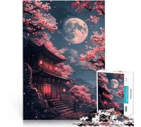Tempio dei fiori di ciliegio Puzzle 1000 pezzi per adolescenti Vacanza a casa: uccidere il tempo con pezzi completamente interconnessi di forma casuale 38x26cm
