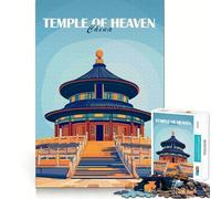 Tempio del Cielo, Cina - Puzzle da 1000 pezzi per adolescenti - Gioco cognitivo - Attività ricreativa rilassante - Assemblaggio di motivi - Opera d'arte 38x52cm