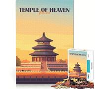 Tempio del Cielo, Cina Puzzle da 1000 pezzi per adolescenti Puzzle Gioco di pensiero intelligente Semplice Divertente Taglio preciso Babbo Natale Desiderio Scegli 38x26cm