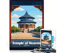 Tempio del Cielo, Cina Puzzle per adolescenti 1000 pezzi Gioco per allenare la mente Semplice e divertente Assemblaggio immagini Regalo prezioso 38x52cm
