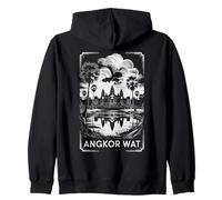 Tempio di Angkor Wat Cambogia, Antica meraviglia Viaggio Divertimento Felpa con Cappuccio