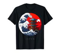 Tempio giappone Wave, giapponese cultura asiatica t-shirt Maglietta