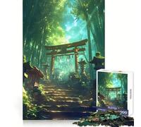 Tempio sacro nella foresta di bambù - Puzzle da 1000 pezzi per adulti - Migliora la memoria, allevia l'ansia - Design e assemblaggio - Regalo artistico (38x52cm)