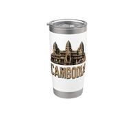 Tempio storico di Angkor Wat Khmer della Cambogia Bicchiere termico in acciaio inox doppia parete