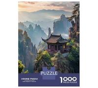Tempio sulla scogliera 1000 Pezzi Paesaggio Puzzle Cartone Di Alta Qualità Per Uomo E Donna, Difficile Ma Soddisfacente, Idea Regalo Natale Decorazione 38x26cm/1000pcs
