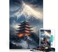 Tempio vicino alla montagna Puzzle da 1000 pezzi per adulti Puzzle gioco di logica divertimento al chiuso Bordo preciso arte da collezione 50x75cm