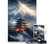 Tempio vicino alla montagna Puzzle per ragazzi 1000 pezzi Migliora la memoria Divertimento tranquillo Bordo preciso Regalo artistico 38x52cm