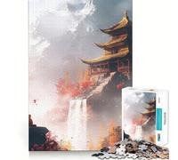 Tempio Zen tra le montagne - Puzzle da 1000 pezzi per adulti - Gioco stimolante per la mente - Superficie liscia e priva di sbavature - Hobby affascinante per i momenti di svago (38x52cm)