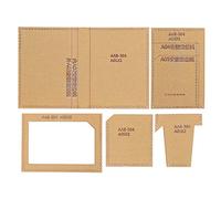 Template Acrilico per Borsa Porta Patente, Set da 5 Pezzi, Modelli Trasparenti per Taglio Pelle - Alta Durabilità, Facile da Usare, Ideale per Fai da Te e Artigianato