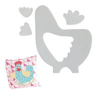 Template Cucito,Per Quilting Gallina Adatta Ai Principianti - Stencil per Disegni Ideale per Principianti Donne Cuscini Decorazione Parete Feste