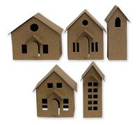 Template di fustella - SIZZIX - Paper Village - 16 pezzi - Bianco - Unisex