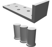 Template Guida per Supporto Magnetico Coltelli DIY Holder Magnete Layout Kit