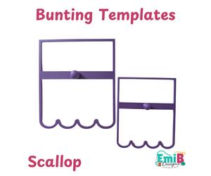 Templates Di Bandiere A Scallop Pack Di 2 Template Di Plastica Cuci I Tuoi