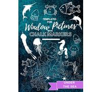 Templates for window pictures with chalk markers: Under the sea