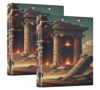 Temple of The Heart - Raccoglitore per dati con tasche interne, confezione da 1 raccoglitore estetico da 3,8 cm, organizer per cancelleria (28 x 21,6 cm)