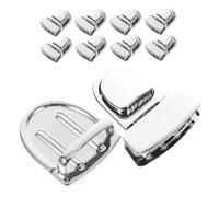 TEMPNAP 10 Set Serratura a Becco D'Anatra Borsetta Chiusura della Borsa con Chiusura a Scatto Infilare La Serratura della Borsa Hardware Fissare Fermo Ferro da Stiro Silver