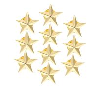 TEMPNAP 10 Spille a Stella a Cinque Punte in Lega Dorata, Distintivi Pentagramma da Bavero, Set da 10 Pezzi per Decorazioni Festa e Accessori Abbigliamento Uomo