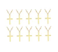 TEMPNAP 10pezzi Collana Croce Vintage Placcato Di Pendenti Ciondolo Per Uomo e Donna Accessori Cristiani Per Fede e Decorazione