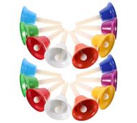 TEMPNAP 16pezzi Campanelli Mano Note Strumento Musicale Per Educazione Musicale Riconoscimento Del Pratica Ritmo Utilizzo in Scuola Chiesa Matrimonio e Banda