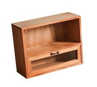 TEMPNAP 1pezzi Organizer Vintage Legno Per Cosmetici Con Cassetto Mobiletto Da Scrivania Per Ufficio e Casa Per Preventire Versamenti e Mantiene Bottiglie Piedi