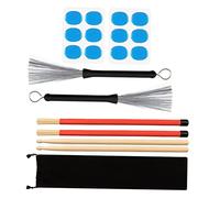 TEMPNAP 1Set Accessori con Bacchette Retrattili e Spazzole Filo per Jazz e Percussioni Leggere Confezione Professionale