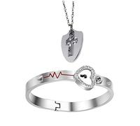 TEMPNAP 1set Bracciali Cuore Proiettati Per Collana Per Comodo e Alla Moda Lingue Ti Amo Due