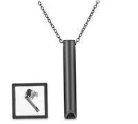 TEMPNAP 1set Collana Breathe Inossidabile Con Ciondolo Fischietto Portatile Collana Per Yoga e Controllo Del Respiro Per Donne Confezione Inclusa